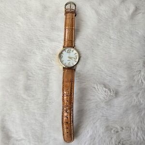 Tan Leather Strap Watch